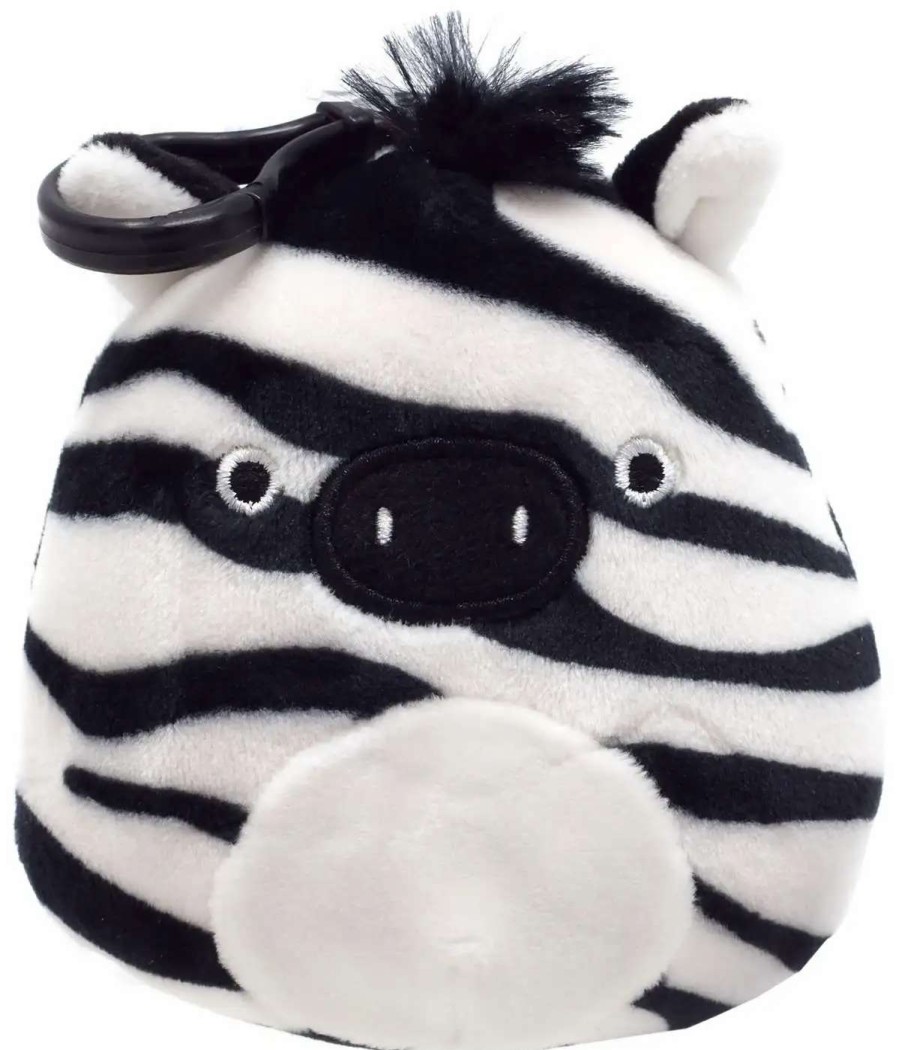 Squishmallows * | Flash Sale Squishmallows Freddie The Zebra 4-Inch Plush Hanger