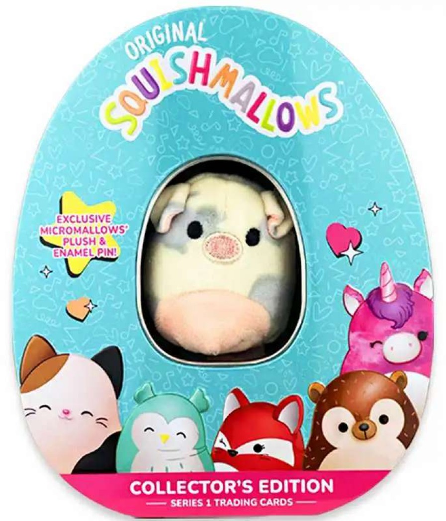 Squishmallows * | Best Deal Squishmallows Series 1 Trading Cards Rosie The Pig Collector Tin