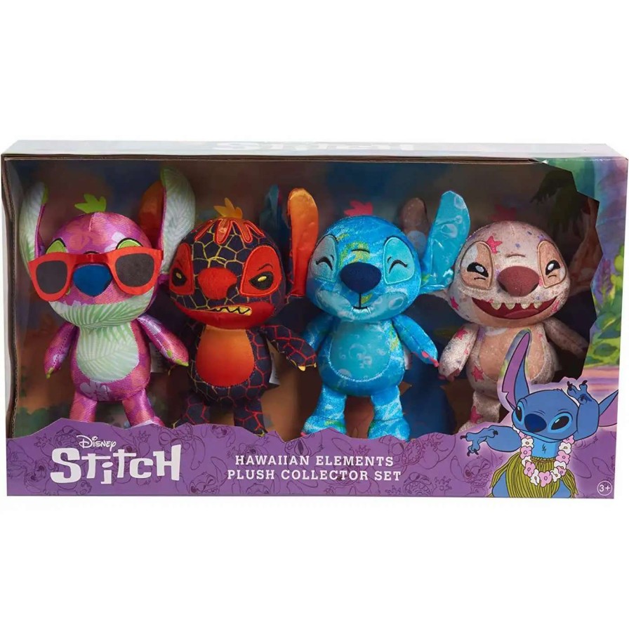 Squishmallows * | Buy Disney Lilo & Stitch Stitch Hawaiian Elements Exclusive Plush 4-Pack