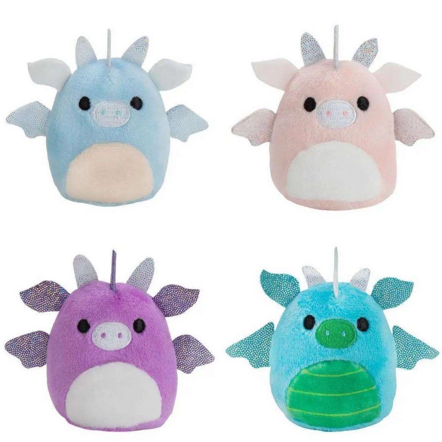 Squishmallows * | Cheapest Squishmallows Squishville! Dragons Exclusive 2-Inch Mini Plush 4-Pack Set