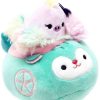 Squishmallows * | Flash Sale Squishmallows Squishville! Elda Ostrich In Carriage 2-Inch Mini Plush