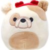 Squishmallows * | Cheapest Squishmallows Valentine Brock The Bulldog 5-Inch Plush