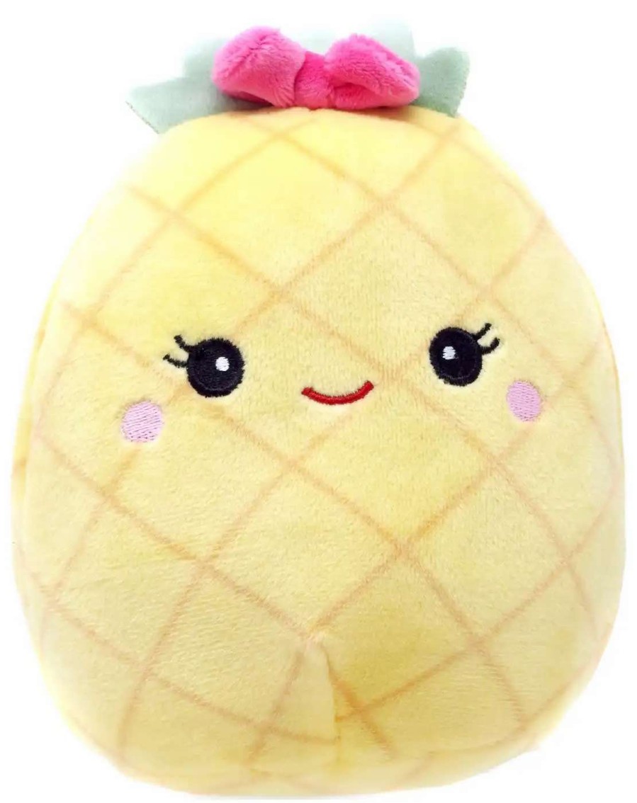 Squishmallows * | New Squishmallows Food Squad Maui The Pineapple 5-Inch Plush [With Bow]