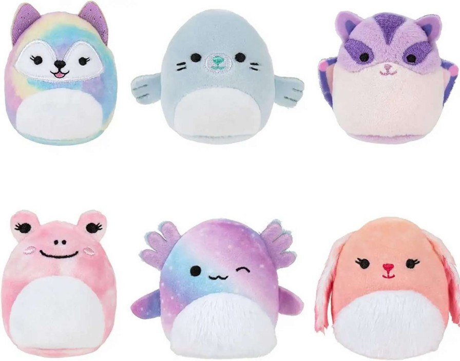 Squishmallows * | Coupon Squishmallows Squishville! Wild Ones Squad 2-Inch Mini Plush 6-Pack Set