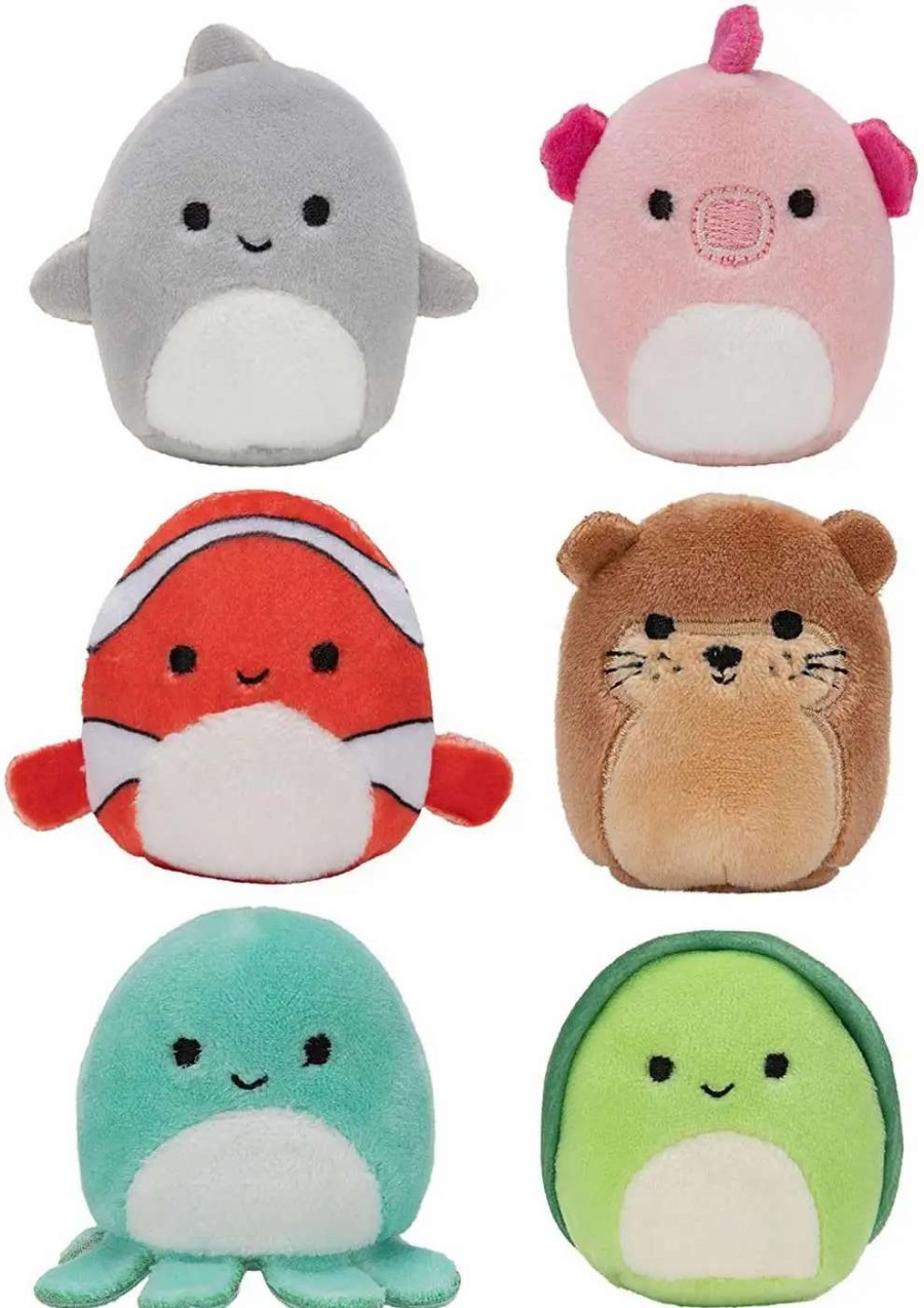 Squishmallows * | Wholesale Squishmallows Squishville! Sealife Squad 2-Inch Mini Plush 6-Pack Set