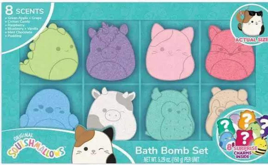 Squishmallows * | Hot Sale Squishmallows Bath Bomb 8-Pack