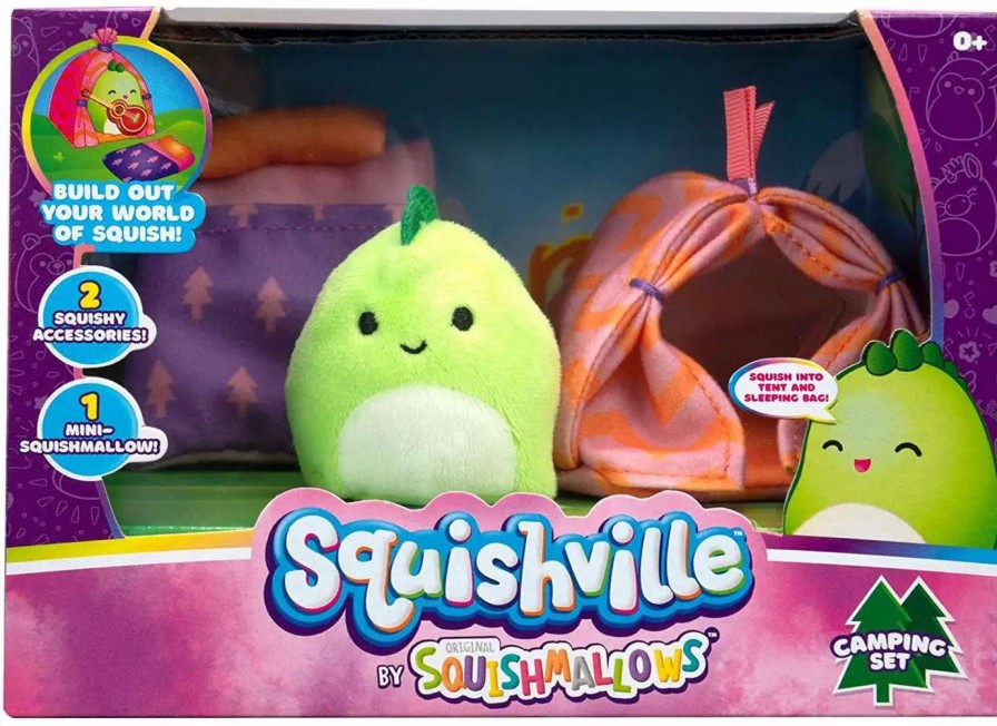 Squishmallows * | Deals Squishmallows Squishville! Camping Set 2-Inch Mini Plush Playset