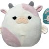 Squishmallows * | Wholesale Squishmallows Malia The Pastel Pink & White Seacow Exclusive 12-Inch Plush