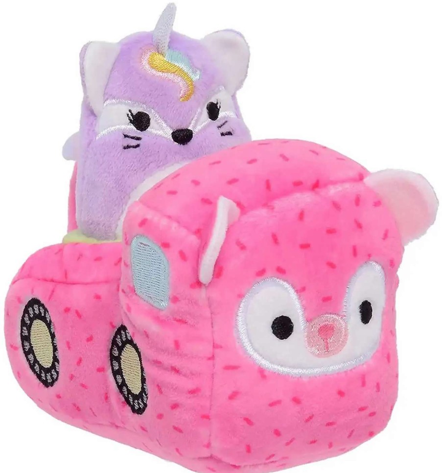 Squishmallows * | Promo Squishmallows Squishville! Foxicorn & Vehicle 2-Inch Mini Plush