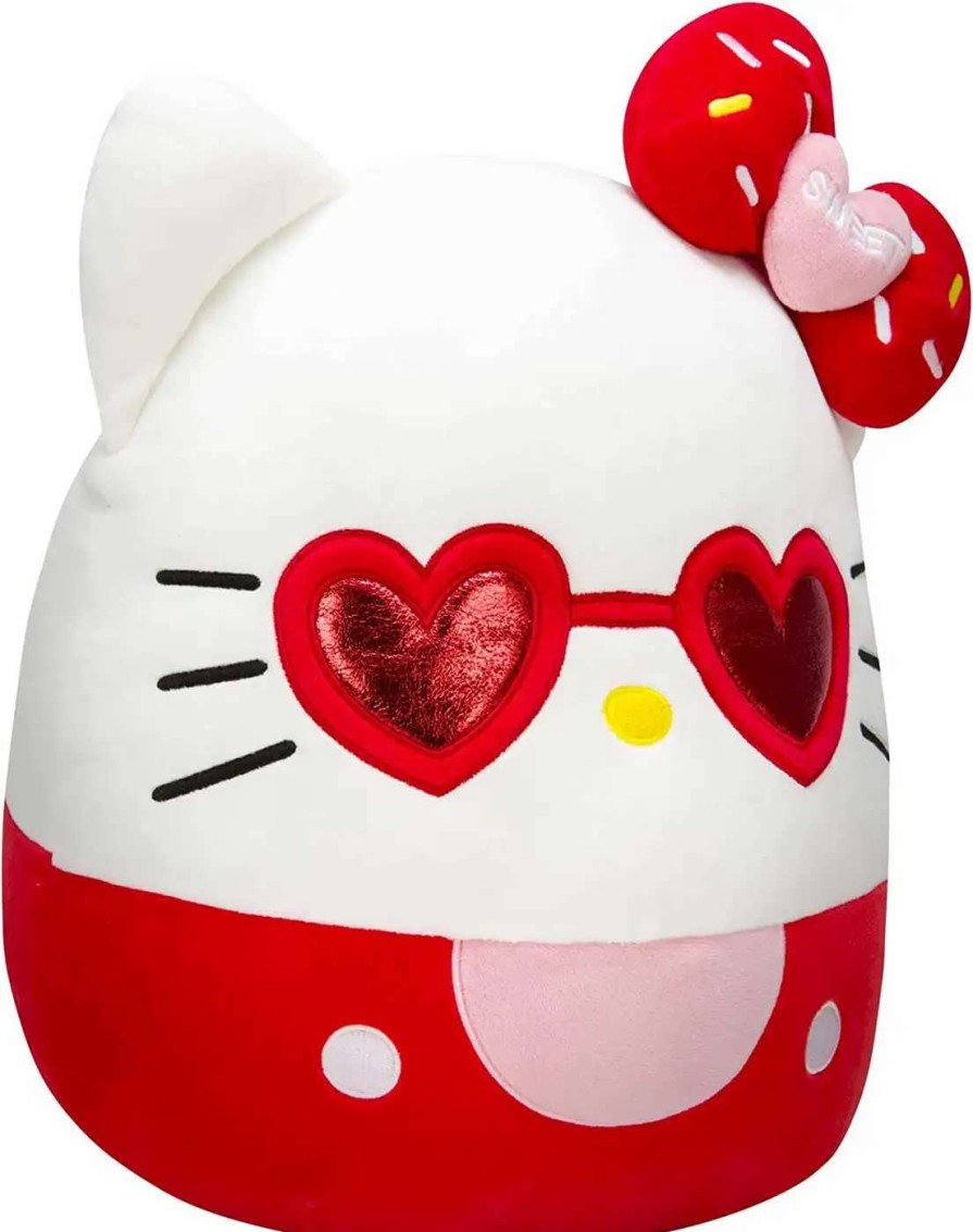 Squishmallows * | Top 10 Squishmallows Hello Kitty 16-Inch Plush [Red Heart Glasses]