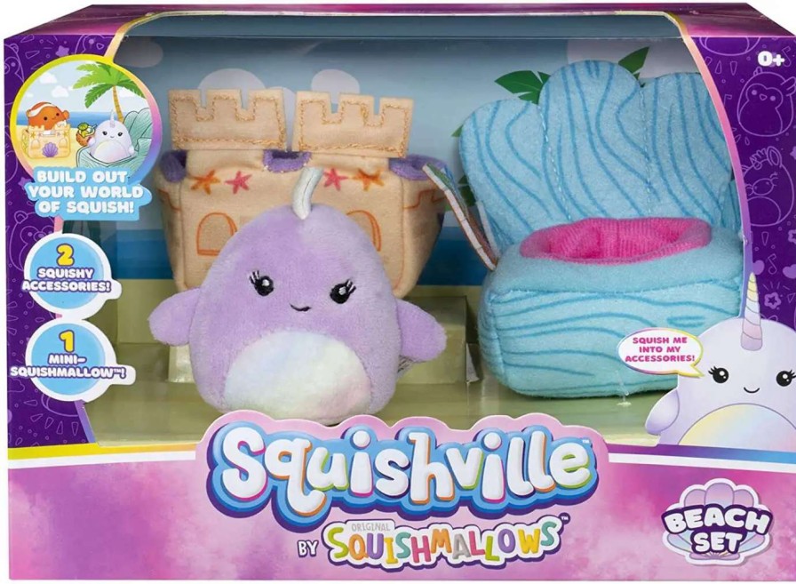 Squishmallows * | Wholesale Squishmallows Squishville! Beach 2-Inch Mini Plush Playset