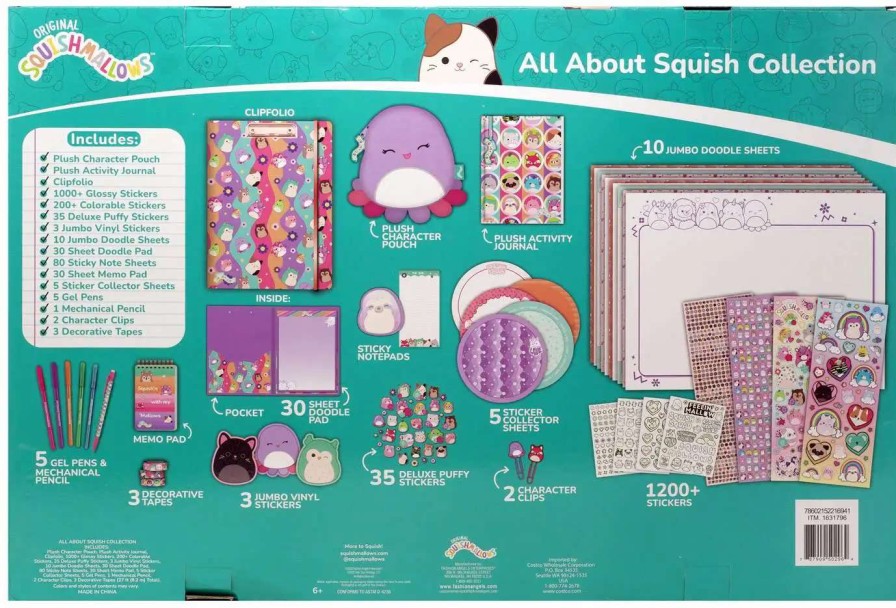 Squishmallows * | Wholesale Squishmallows All About Squish Collection Violet The Octopus Exclusive Stationery Kit