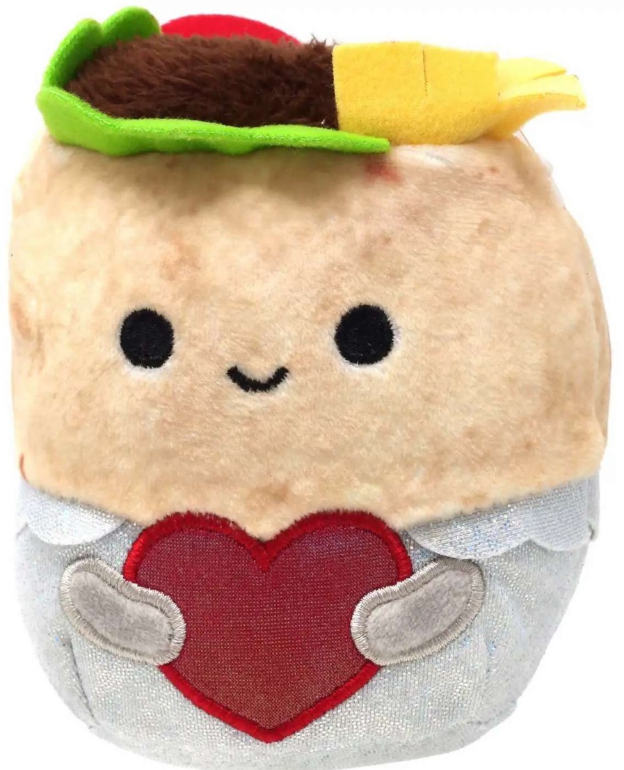 Squishmallows * | Outlet Squishmallows Valentine Bernardo The Burrito 5-Inch Plush