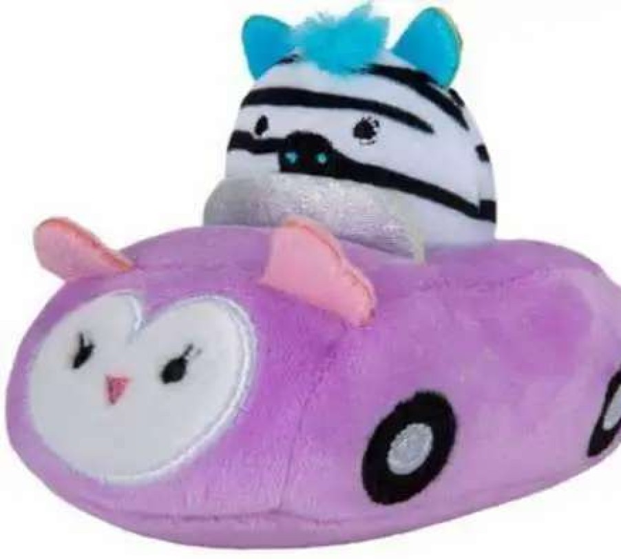 Squishmallows * | Promo Squishmallows Squishville! Zebra & Vehicle 2-Inch Mini Plush