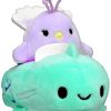 Squishmallows * | Flash Sale Squishmallows Squishville! Peacock & Vehicle 2-Inch Mini Plush