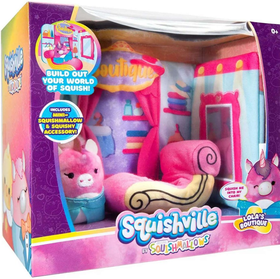 Squishmallows * | Cheap Squishmallows Squishville! Lola'S Boutique 2-Inch Playset [With Lola]