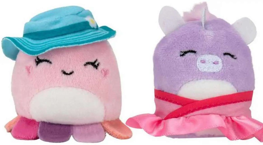 Squishmallows * | Flash Sale Squishmallows Squishville! Fashion Pack Jeanne & Ponderosa 2-Inch Mini Plush 2-Pack Set