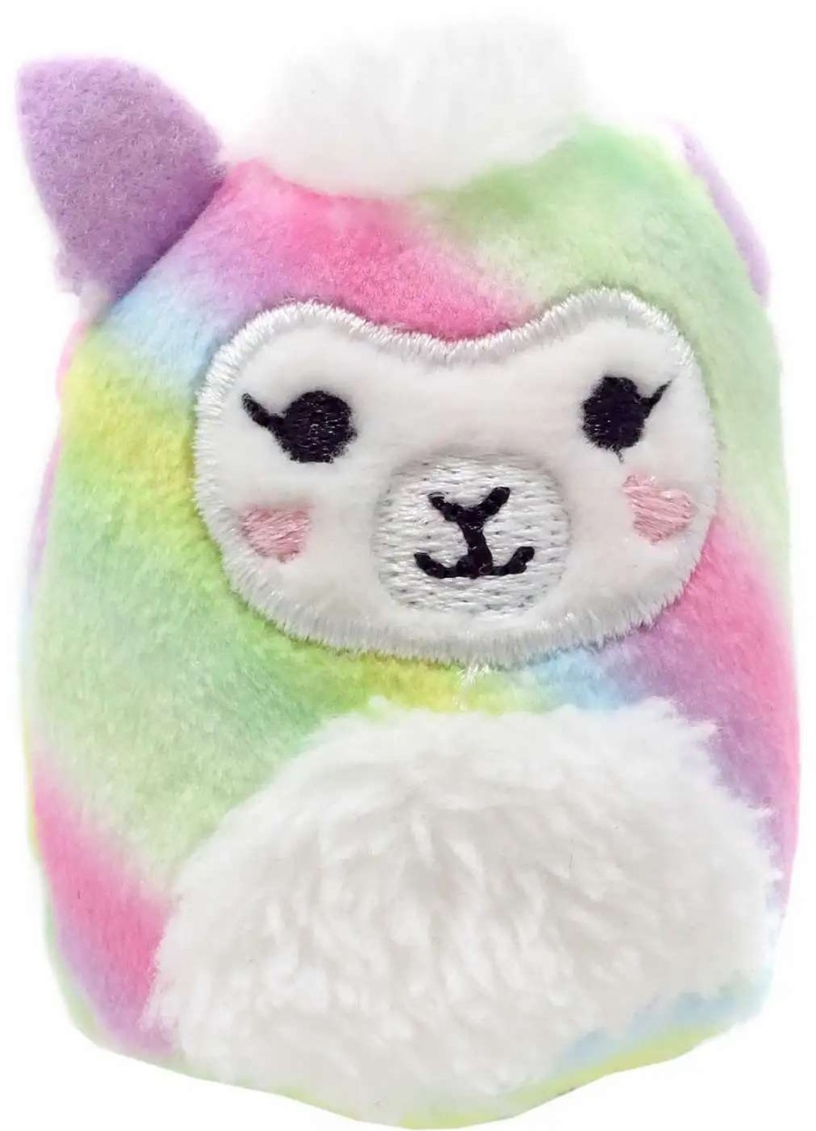 Squishmallows * | Hot Sale Squishmallows Squishville! Rainbow Dream Squad Rainbow Llama 2-Inch Mini Plush