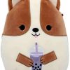 Squishmallows * | Best Deal Squishmallows Regina The Corgi 9-Inch Plush [With Boba]