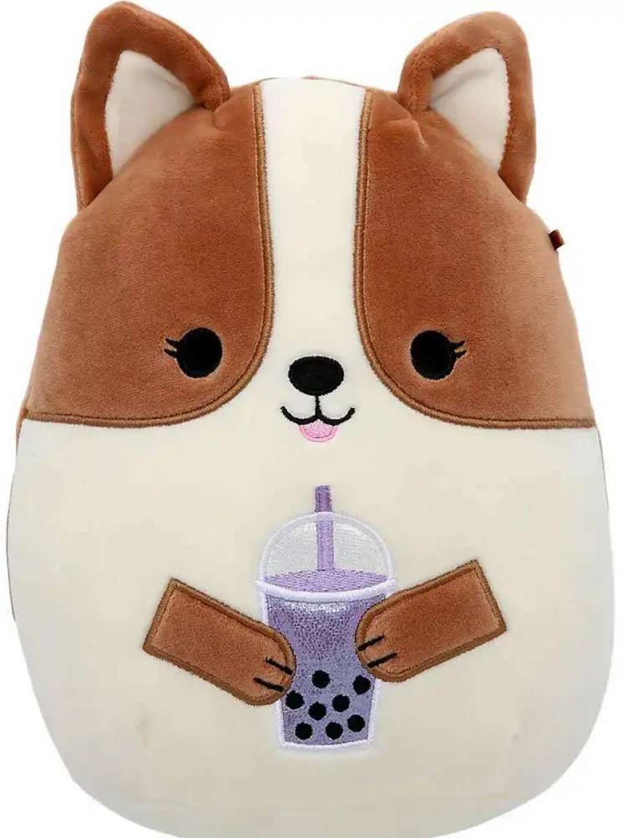 Squishmallows * | Best Deal Squishmallows Regina The Corgi 9-Inch Plush [With Boba]