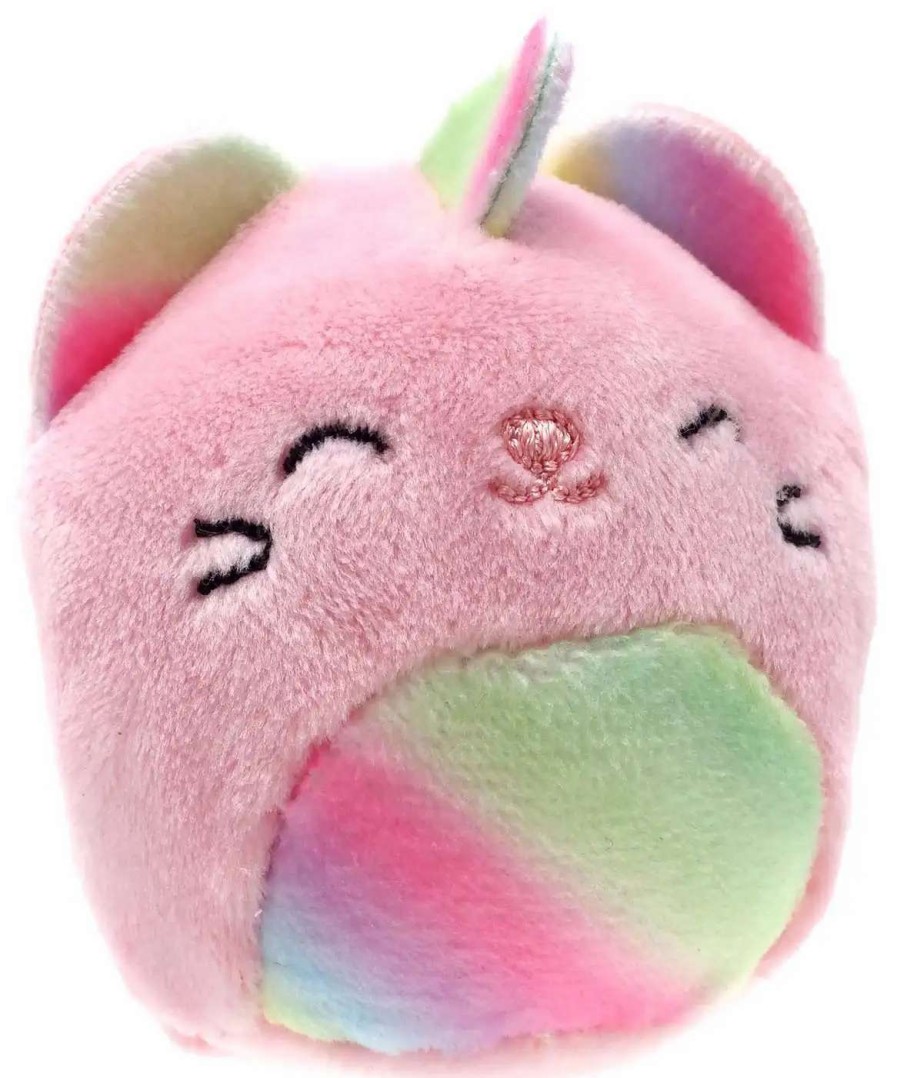 Squishmallows * | Best Reviews Of Squishmallows Squishville! Rainbow Dream Squad Pastel Caticorn 2-Inch Mini Plush